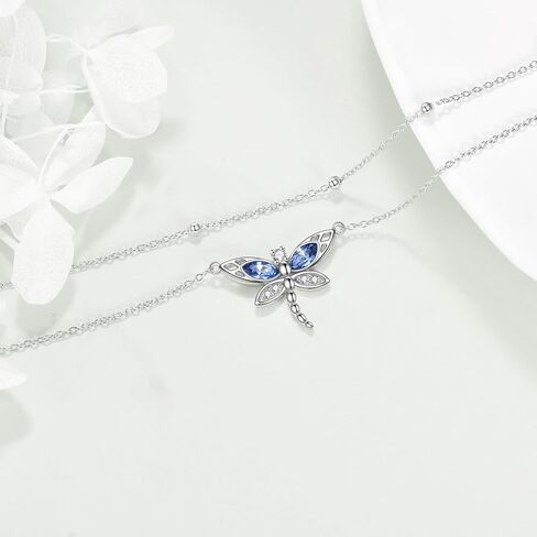 TIGER RIDER Dragonfly Anklet Sterling Silver Dragonfly Gifts Jewelry for Women with Crystal Birthday Anniversary in Kuwait