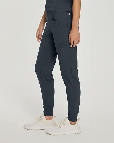 Urbane Impulse Slim Fit Ultra Stretch 8-Pkt Jogger Scrub Pants for Women 9211LKA Graphite in Saudi Arabia