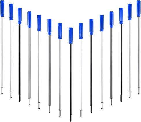 HeTaoCat Red Ink Refill Pack of 5, Replaceable Ballpoint Pen Refills, Medium Point Metal Refil (Black) in Saudi Arabia