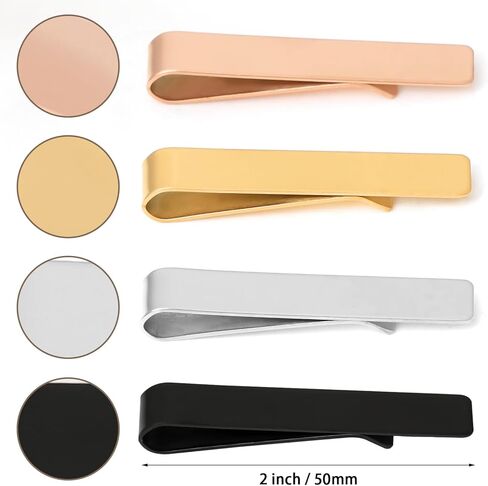 4 قطع مشابك ربطات عنق للرجال مقاس 1.9 بوصة من الفولاذ المقاوم للصدأ مجموعة مشابك ربطات عنق للذكرى السنوية للزفاف وعيد الحب وحفلات الكريسماس وهدية يومية للأب والزوج والأخ in Kuwait