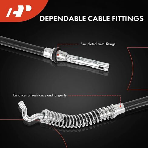 A-Premium Rear Passenger Side Parking Brake Cable Assembly Compatible with Dodge Models: Ram 1500 2002-2008, Ram 2500 2008, Ram 3500 2008 - Replace# 52010066AA in Saudi Arabia