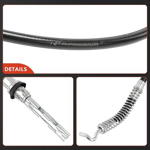 A-Premium Rear Passenger Side Parking Brake Cable Assembly Compatible with Dodge Models: Ram 1500 2002-2008, Ram 2500 2008, Ram 3500 2008 - Replace# 52010066AA in Saudi Arabia