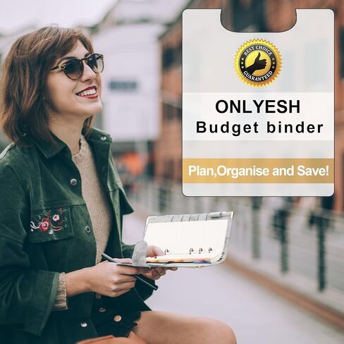 Onlyesh A6 Binder, Marble Budget Binder, Refillable 6 Ring Mini Binder for A6 Filler Paper, Leather Binder Cover with Magnetic Buckle Closure, Black in Saudi Arabia