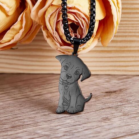 Dog Couples Necklace Cute Dog Sitting Puzzle Matching Necklaces Gift for Valentine's Day in Saudi Arabia