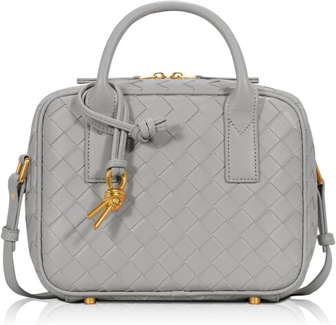 Woven Bag for Women, Top Handle Satchel Handbag Crossbody Bag PU Leather Shoulder Bag Woven Purses for Women in Saudi Arabia