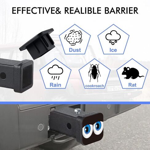 2" Trailer Hitch Cover,Huge Blue Eyeballs on Black Rubber Towing Hitch Tube Cover Hitch for Men Women, Sturdy Receivers Plug Accessories for Pickups Trucks Cars in Saudi Arabia