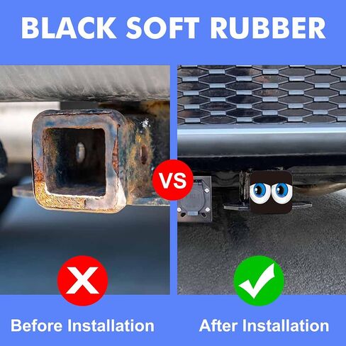 2" Trailer Hitch Cover,Huge Blue Eyeballs on Black Rubber Towing Hitch Tube Cover Hitch for Men Women, Sturdy Receivers Plug Accessories for Pickups Trucks Cars in Saudi Arabia