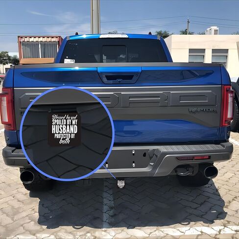 Trailer Hitch Cover, Blessed by God Spoiled by My Husband 2 Inch Hitch Plug Covers Hitch Cover Tube Rubber Towing, Square Receiver Plug Cap for Cars Suvs Trucks in Saudi Arabia