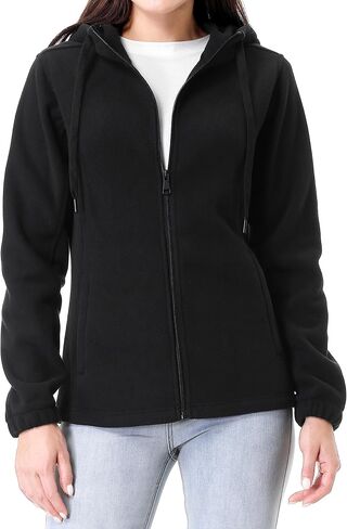 GIMECEN Women's Soft Polar Fleece Jacket Full Zip Hoodies Long Sleeve Sweatshirts Casual Hooded Outerwear in Saudi Arabia