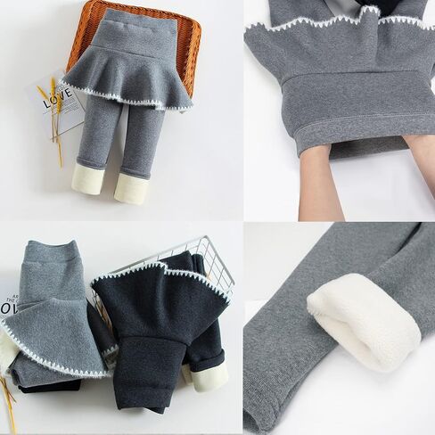 Looching طفل الفتيات طماق مبطنة بالصوف مع تنورة الاطفال الجوارب الشتاء الدافئة سميكة توتو السراويل 1-6 سنوات in Kuwait