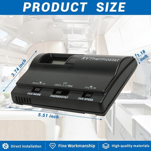 83303862 ترموستات رقمي RV، ترموستات جداري للحرارة/البرودة T-Stat متوافق مع كولمان ماخ 8330-336 337 338 339 368 386 مكيف هواء، ترموستات غير قابل للاستبدال، أسود in Saudi Arabia