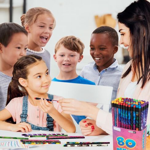 مجموعة أقلام رصاص من ArtCreativity مكونة من 72 قطعة للأطفال، أقلام رصاص متنوعة وممتعة عدد 2، أقلام كتابة خشبية كبيرة الحجم مع محايات متينة، لوازم المعلم للفصل الدراسي، مكافآت الطلاب، هدايا الحفلات المكتبية in Saudi Arabia