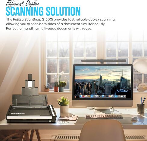 S1300i FUJITSU ScanSnap Document Scanner Bundle - 1 Year Warranty - with 7.2V AC Adapter, Mini USB & Microfiber Cleaning Cloth (Renewed) in Saudi Arabia