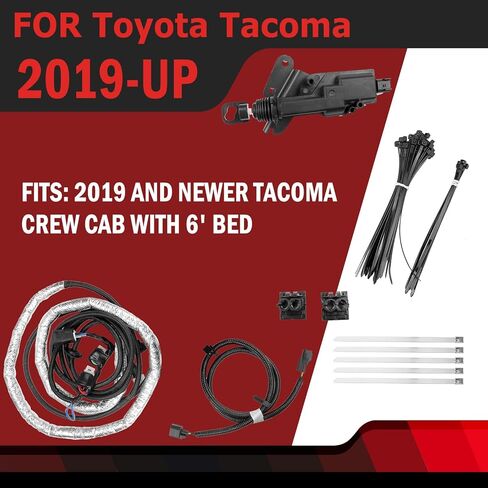 طقم تجميع قفل عن بعد للسرير الخلفي من FEXON للشاحنات المتوافقة مع سرير قاعدة العجلات الطويلة Toyota Tacoma 2019-Up يحل محل PK3B6-35JL0 PK3B635JL0 in Kuwait