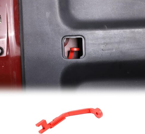 Tailgate Emergency Locks Holder Compatible with Toyot@ FJ Cruiser 2007-2021, Aluminum Rear Door Panel Forced Door Opening Switch Bracket Accessories(Red) in Saudi Arabia