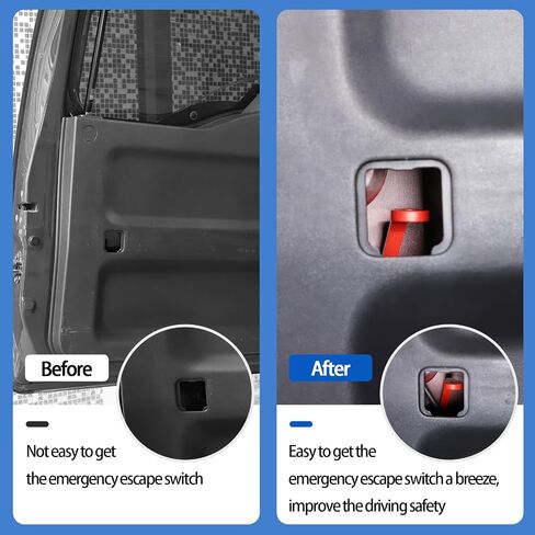 Tailgate Emergency Locks Holder Compatible with Toyot@ FJ Cruiser 2007-2021, Aluminum Rear Door Panel Forced Door Opening Switch Bracket Accessories(Red) in Saudi Arabia