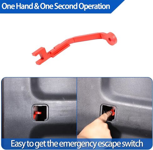 Tailgate Emergency Locks Holder Compatible with Toyot@ FJ Cruiser 2007-2021, Aluminum Rear Door Panel Forced Door Opening Switch Bracket Accessories(Red) in Saudi Arabia
