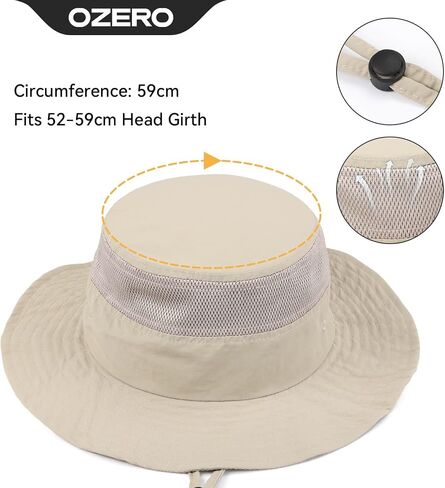 OZERO Boonie Sun Protection Hat: Breathable Wide Brim Hats for Women - Adjustable Bucket Hat for Fishing Hiking Safari Beach in Saudi Arabia
