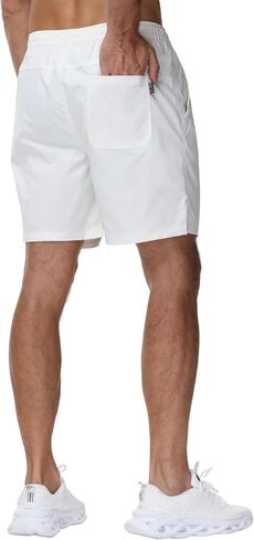 Yundobop Men's Casual 7 Inch Shorts Twill Drawstring Summer Beach Stretch Golf Shorts with Zipper Pockets in Kuwait