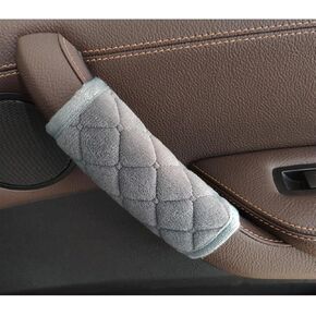 Vehicle Grab Handle Cover Velvet Car Grip Gloves Suitcase Handle Wraps Black