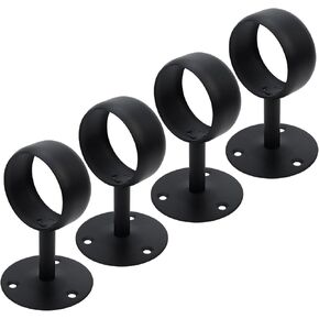 Antrader Ceiling Mount Curtain Rod Brackets 2 Inch Curtain Rod Ceiling-Mount Bracket,4Pcs Rod End Supports Socket Stainless Steel Ceiling Mount Curtain Rod Bracket