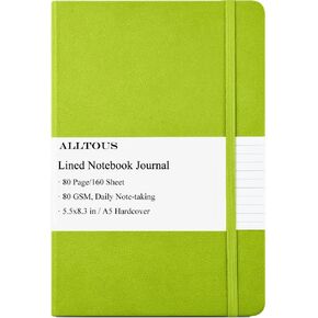 Ruled Notebook Journal – Lined Journal for Writing, 5.5"x8.3" College Ruled Journal for Women, Premium Thick Paper Classic Writing Notebook, Hard Cover - Green in Saudi Arabia