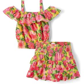 Gymboree girls And Toddler Sleeveless Tank Top and Ruffle Skirt 2-piece Set