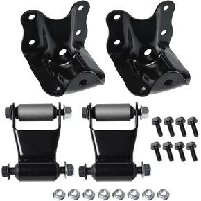 Rear Leaf Spring Shackles Replacement Kit with Hanger Brackets by AA Ignition - Compatible with Ford & Mazda - 1986-2011 Ranger, B2300 & more - Replaces 722-010, 722-001, ZZM0-28-205, ZZM0-28-144