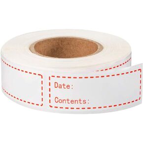 600pcs 1x3Inch Waterproof Food Storage Label Refrigerator Freezer Labels Food Storage Stickers Removable Food Date Label Stickers Self-Adhesive Paper Labels for Baby Feeding Bottle Cup Breastmilk Bag
