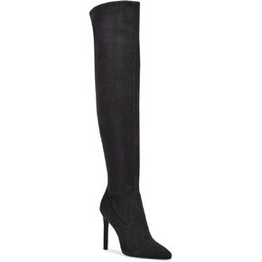 Nine West Womens Tacy Faux Leather Over The Knee Boot