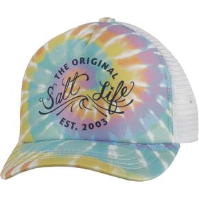 Salt Life Trippy Life Youth Trucker Mesh Hat, White, OSFM