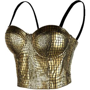 ELLACCI البرنز بوستير المحاصيل الأعلى المرأة مثير مشد الأعلى البرازيلي الأسود in Kuwait