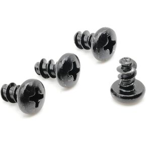 Rear License Plate Screws Compatible with BMW - M5 x 8mm - Stainless Steel - Black Oxide - Coarse Threaded (Pack of 4)