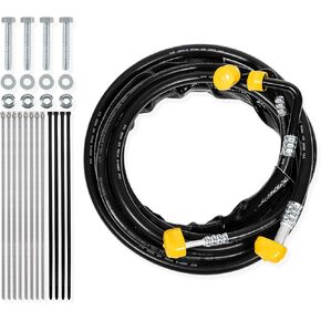 FE37190 Rear AC Line Set for 2011-2016 Ford Explorer, 2013-2019 Ford Flex and Lincoln MKT - High-Pressure Auxiliary AC Hose Kit with Nylon Cable Ties, Leak-Free, Easy Installation, Exceeds OEM Quality
