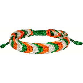 Handmade Ireland Flag Colors Bracelet, Tibetan Wrist Wrap Bracelet, Ireland Pride Proud Love, Ireland Flag Color Men And Women bracelets - Adjustable Handmade Thread for Him Or Her