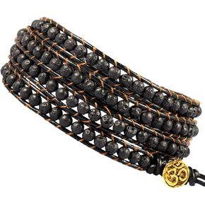 TUMBEELLUWA Wrap Bracelets Beads Bohemian Woven Leather Friendship Bracelet Healing Crystal Stone Jewelry