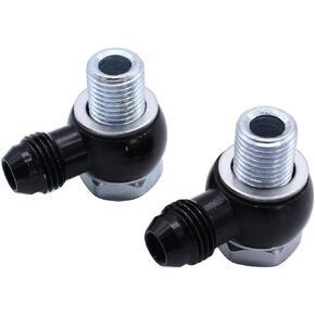 2PC 6AN x 1/4NPSM 90 Degree Banjo Fittings for Transmission Oil Cooler