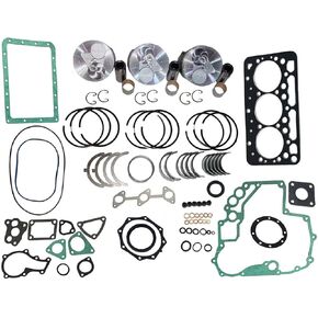 D722 Overhaul Rebuild Kit Compatible with Kubota D722 Engine B7300HSD B7400HSD BX1800D BX1850D BX1860D Tractor piston&ring&Bushing&Full Gasket Kit