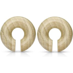 Pierced Owl - Organic Crocodile Wood Round Plug Earrings, Sold as a Pair