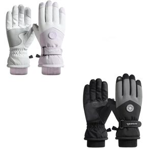 Winter Ski Snow Gloves for Men, Women, Youth | Touchscreen & Waterproof Cold Weather Hand Warming Gloves Winter Work Gloves