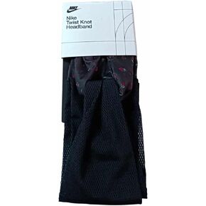 Nike Women's Twist Knot Mixed Mesh Headband Black/Floral