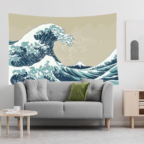 EMMTEEY Great Wave off Kanagawa Tapestry 50X60 Tapestry for Nature Great Wave Mount Fuji Boys Tapestry Present for Families