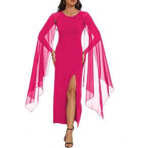 Très Chic Mailanda Women's Vampire Costume Dress Vintage Gothic Cosplay Elegant Sleeve Formal Evening Gowns Maxi Dresses