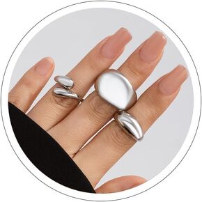 Chunky Gold Ring Set Boho Stackable Rings for Finger Vintage Gold Stacking Knuckle Rings Joint Nail Ring Sets Gold Jewelry Prom Costume Accessories for Women