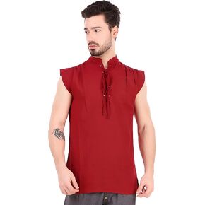 ThePirateDressing Men's Cosplay Pirate Renaissance Medieval Viking Gothic Celtic Sleeveless Shirt