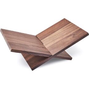 Honygebia Solid Wood Book Stands - Cross Frame Walnut Wooden Book Holder, Open Bookstand for Display and Reading, Suitable for Art, Bible, Cookbook, Easel, Magazine, Textbooks