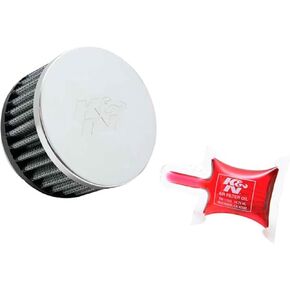 K&N Universal Clamp-On Air Intake Filter: High Performance, Premium, Washable, Replacement Air Filter: Flange Diameter: 2.125 In, Filter Height: 3 In, Flange Length: 0.625 In, Shape: Round, RC-1910