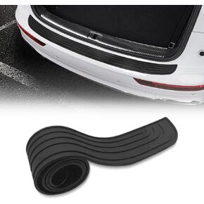 Car Rear Bumper Protector Guard - 35.1inch x2.75inch Anti-Scratch Abrasion Rubber Trunk Door Entry Sill Guard, Non-Slip Vehicle Trim Cover Protection Strip Exterior Accessories(Black)