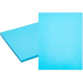 Blue Business Card Paper, 50 Sheets of Blank Printable Cardstock (2 x 3.5 In, 500 Cards)