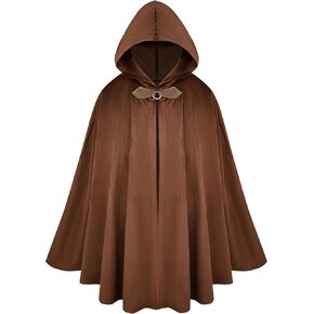 Renaissance Hooded Cloak Medieval Velvet Cape With Hood Men Victorian Capelet For Hobbit Halloween Costume